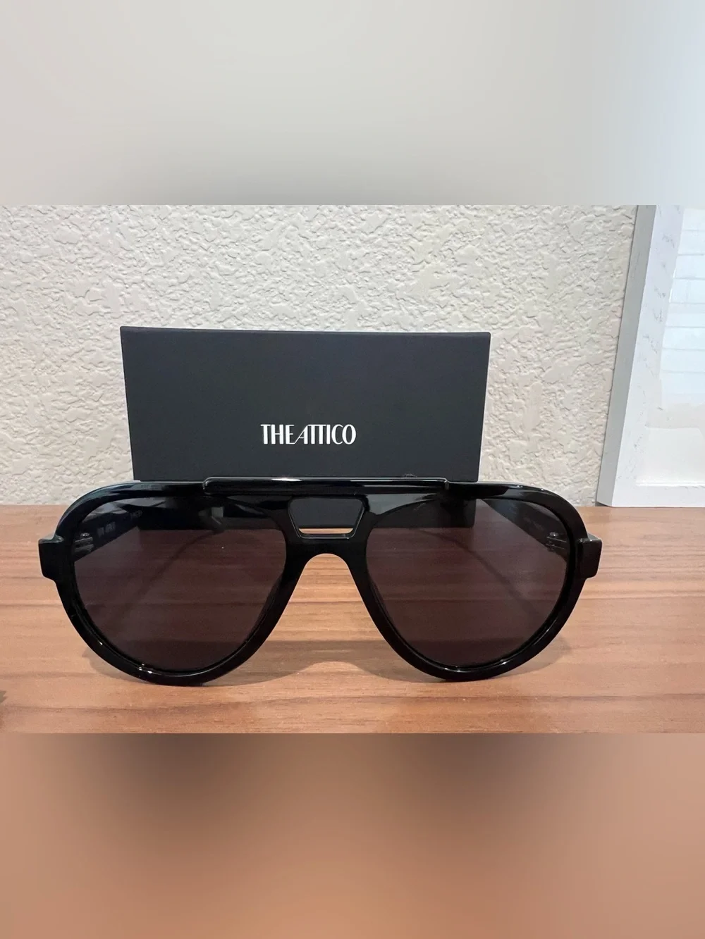 Linda Farrow + The Attico Jurgen Aviator Sunglasses - Designer Sunglasses